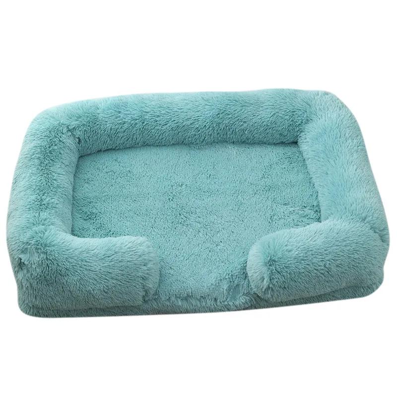 Grand lit pour chien en peluche pour animal de compagnie, coussin épais d'hiver, lit de couchage pour chien, canapé amovible, petit et grand chien