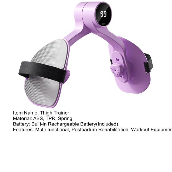 Women Thigh Trainer with Counter 3 Speed Postpartum Rehabilitation Pelvic Floor Muscle Trainer Hip Exerciser Toner Home Gym Inner