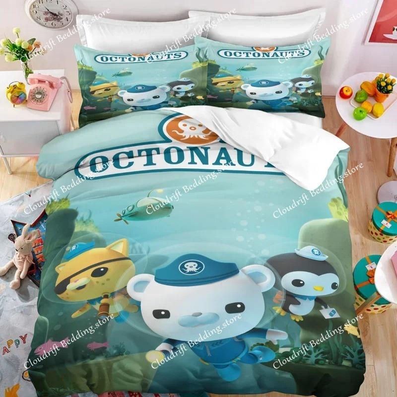 The Octonauts Barnacles 3D Printed Duvet Case Pillowcase Bedding Set Twin Full Queen King Size For Kids Bedroom Decor