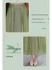 High-Quality Retro Jacquard Mandarin Collar Frog Button Top & Skirt Set