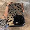 Luxury leopard print Electroplate Silver IMD Phone Case For iPhone 16 15 14 11 12 13 Pro Max Plus 7 8 Plus X XR XS Hard Cover