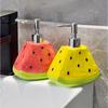 Cute Watermelon Ceramic Soap Dispenser 450ML - Novelty Fruit Lotion Bottle for Bathroom Kitchen Decor