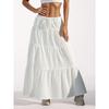 QICED Women's Fashion Casual Solid Color Print  Skirt