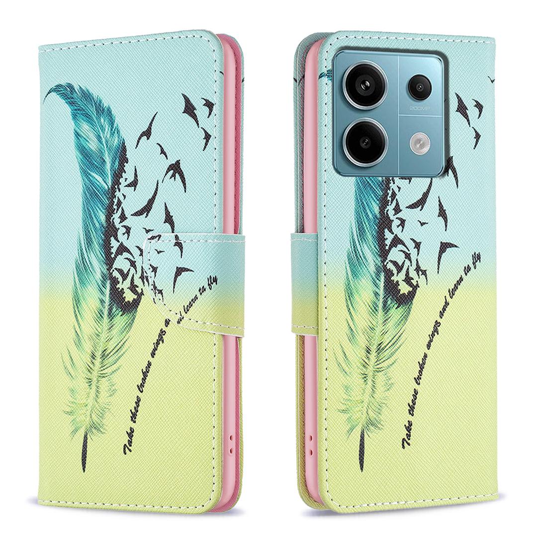

For Xiaomi Redmi Note 13 Pro 5G/Poco X6 5G Wallet Case Pattern Folio Leather Cell Phone Cover I