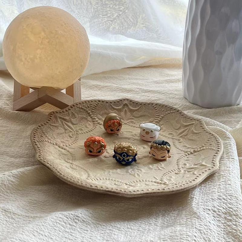 1PC Photo Prop Tray Elegant Vintage European-Style Retro Tray Shatterproof Jewelry Wood Tray Table Centerpiece