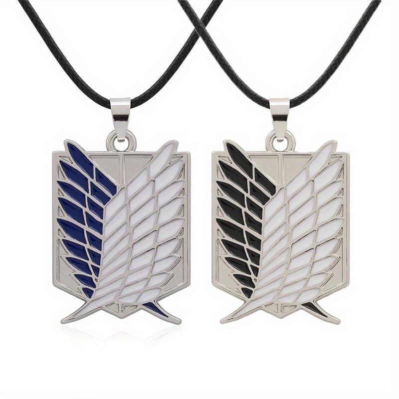 Anime attack on titan wings of freedom researcher logo alloy pendant jewelry necklace and Key Chain party accessories