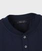 PANICALE P Patch Henley Neck Cotton T-Shirt 3 Colors