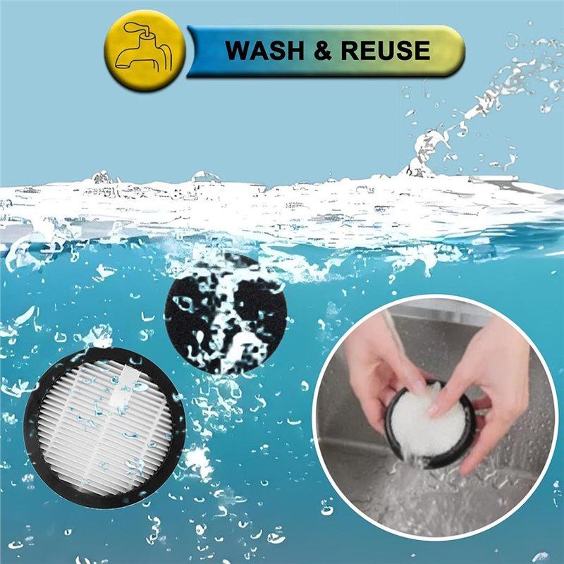 BAAM-HEPA Replacement Filters In 4-Pack For AFNOP Acevac11 Cordless Cleaner Including 4 Sponge Sets Vacuum