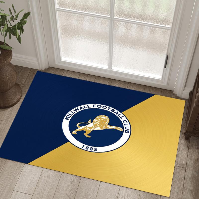 Millwall Football Design Crystal Velvet Carpet Cozy Non?Slip Printed Rug For Bedroom Living Room Entrance