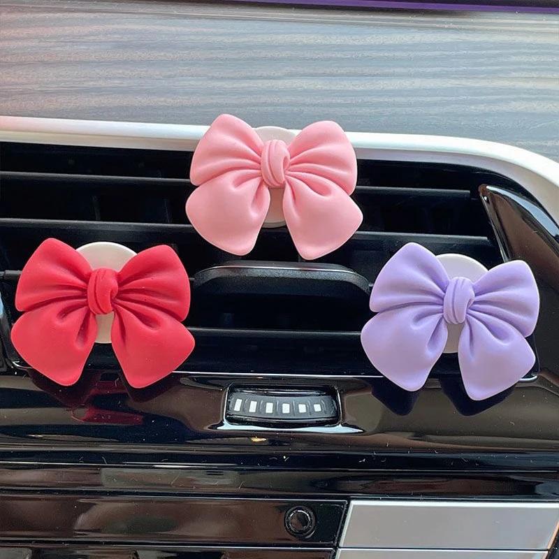Bow-knot Car Air Vent Freshener Perfume Clip Woman Car Art Air Conditioning Clip Car Interior Decoration Accessories