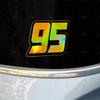 Gold Number 95 Motorcycle Stickers for Motorcycle Fairings Car Trunks Window Scooters Body Universal Waterproof Vinyl Decals