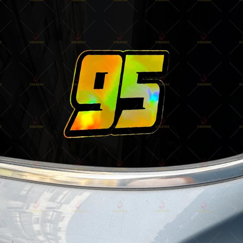 Gold Number 95 Motorcycle Stickers for Motorcycle Fairings Car Trunks Window Scooters Body Universal Waterproof Vinyl Decals