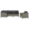 VidaXL Salon de Jardin avec Coussins 5 pcs, Ensemble de Meubles de Terrasse, Mobilier d'Extérieur, Canapé de Patio, Moderne, 3187280