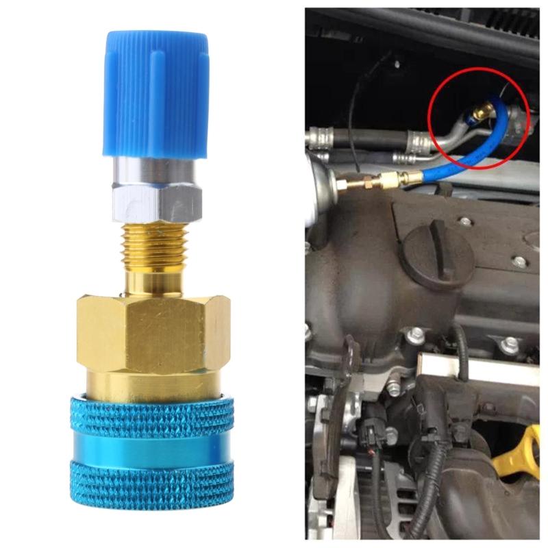 Car R1234YF Adapter Fitting Quick Coupler Air Conditioner Refrigerant Manifold-Gauge Hose Connector Coupling Adapter
