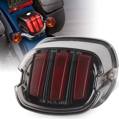 Stop LED Fumat Orizontal cu Lumină Plăcuță de Înmatriculare Pentru Harley Sportster 1200 Dyna Lowrider Fat Boy Road King