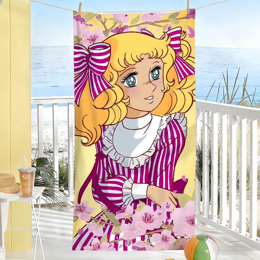 Classic Anime C-Candy Candy Girl Towel Soft Pool Gift For Travel Gym Shower Camping Quick Dry Sports Large Beach Towels