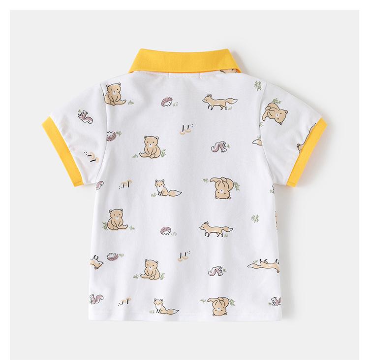 Children's Lapel T-shirt 2026 New Boys POLO Shirt Short-sleeved Top Baby Korean Version of Summer Fashion