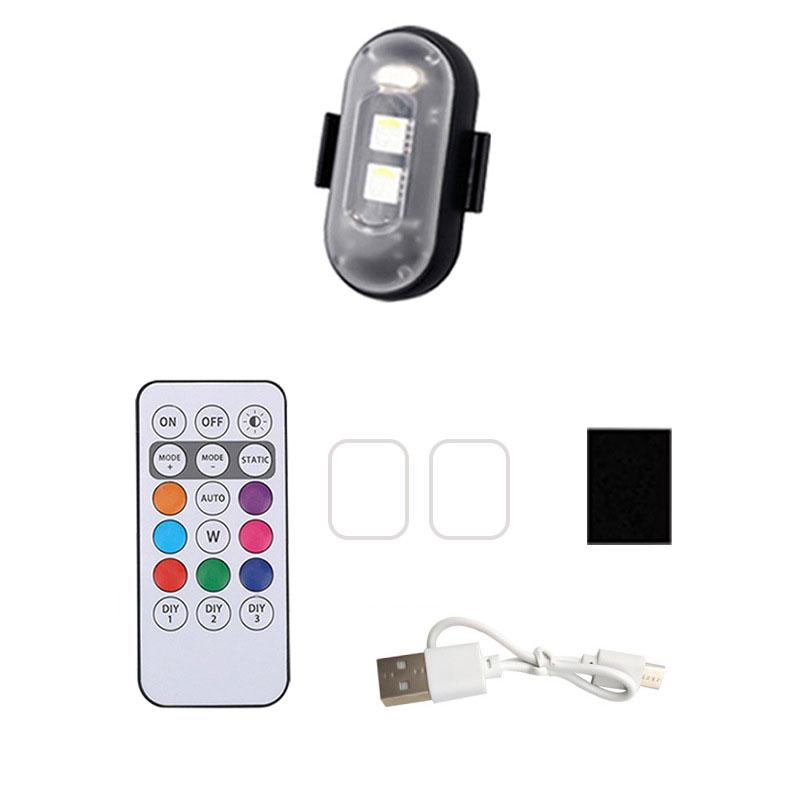

Multi-mode Wireless LED Drone Strobe Light Motorcycle Car Indicator Light Bike Remote Control Warning Light USB Charging 8Color