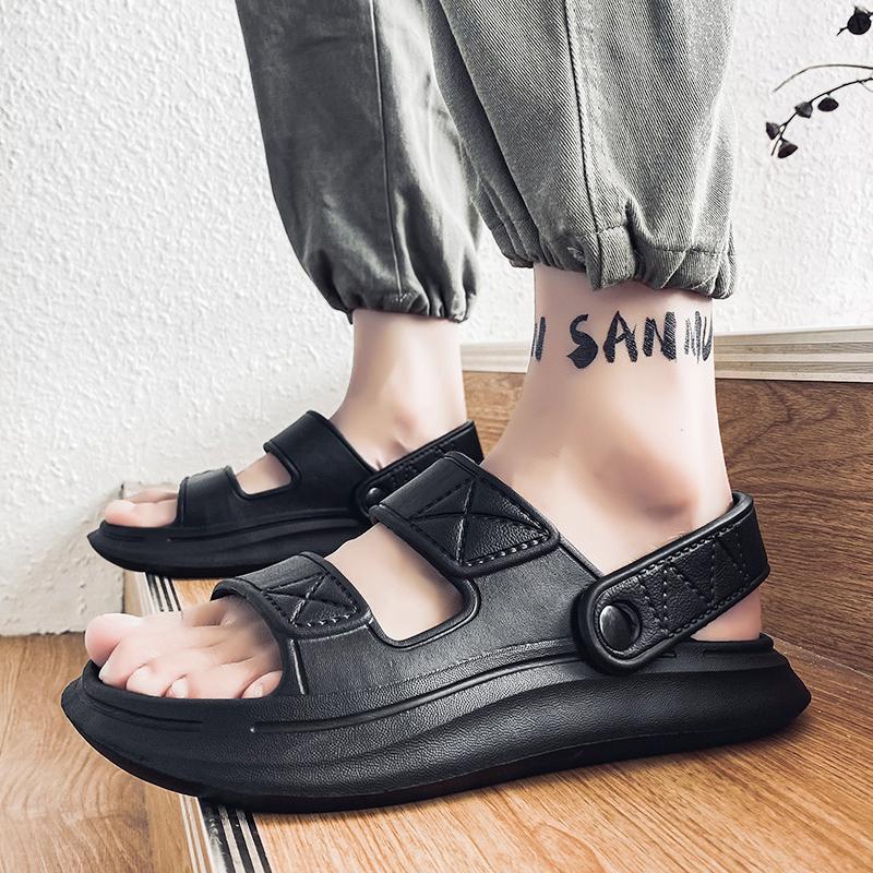 Mode Herren Strandsandalen 2024 Sommer Gladiator Herren Outdoor Schuhe Römische Herren Freizeitschuhe Flip Flops Große Größe 45 Hausschuhe Flach