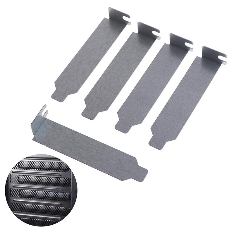 5Pcs/Lot 8Cm Silver Pci Slot Cover Pc Computer Case Dust Filter Blanking Board
