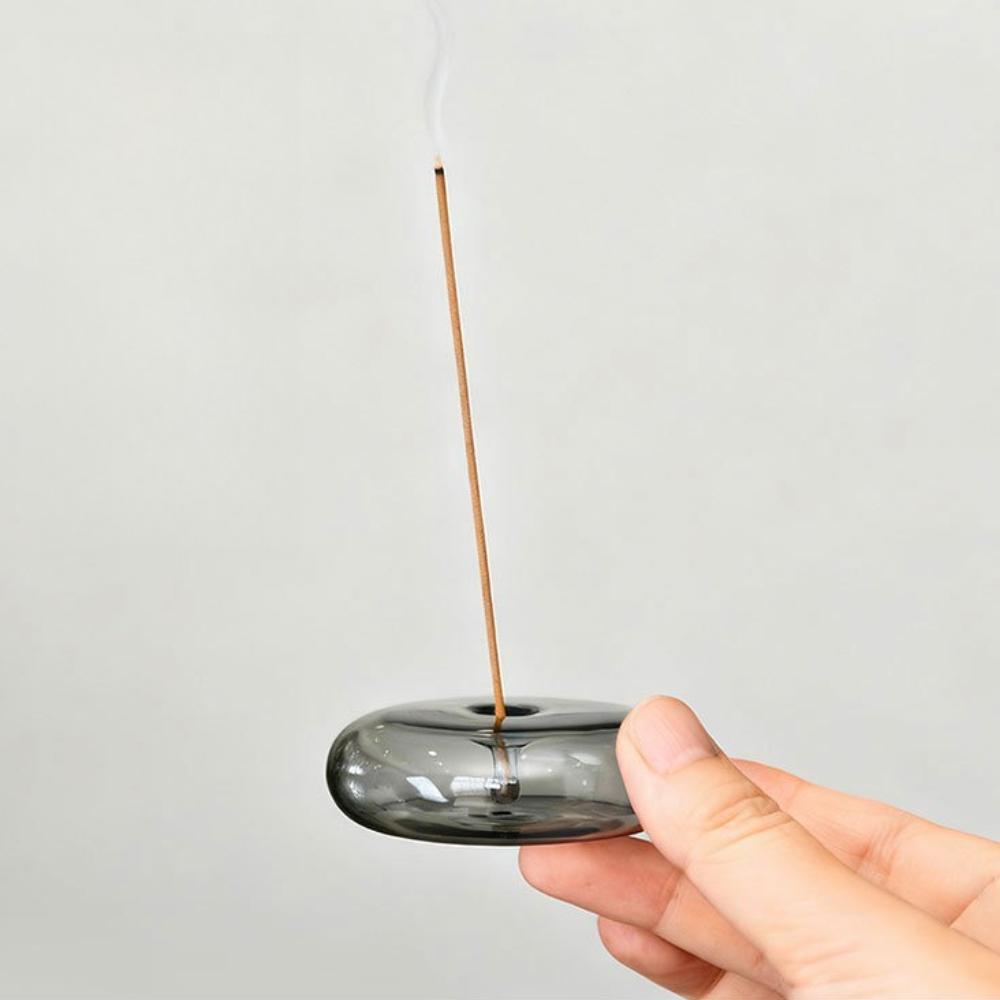 Colorful Circle Glass Incense Holders Household Chinese Incense Stick Incense Burners Yoga Ceremony Relieve Home Fragrance Gifts