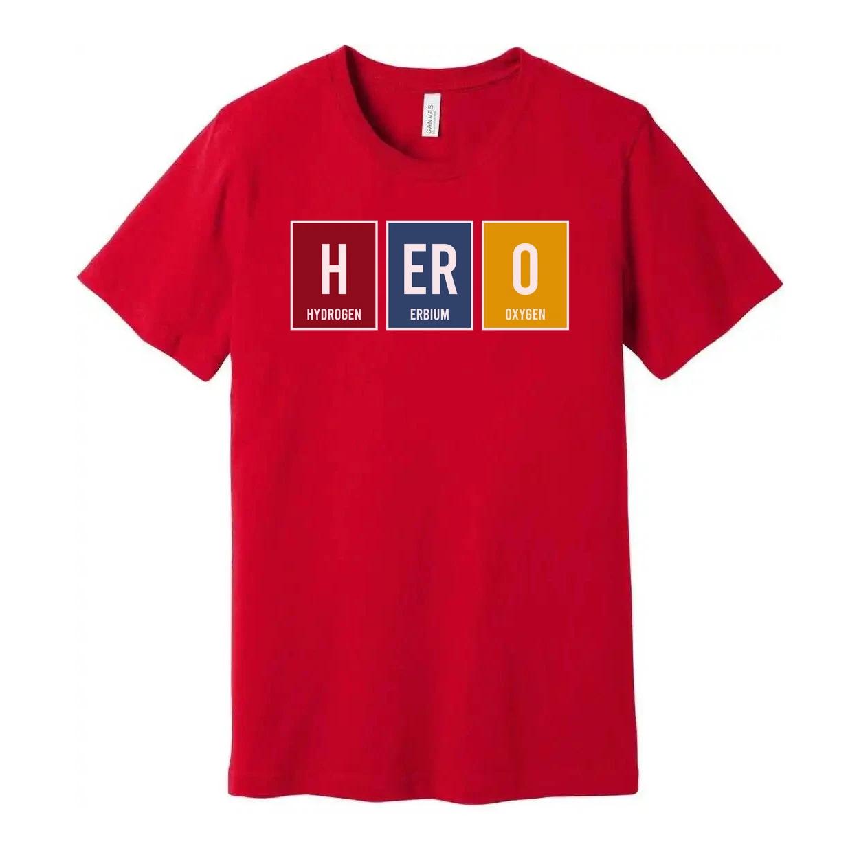 

Унисекс Футболка Hero Elements Химия с Графикой Водорода Эрбия Кислорода S