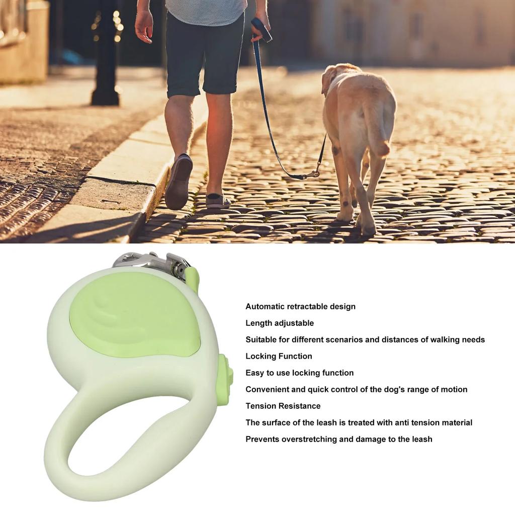 Retractable Dog Leash Automatic One Handed Brake Ergonomic Durable Pet Walking Leash For Walking Travel Training