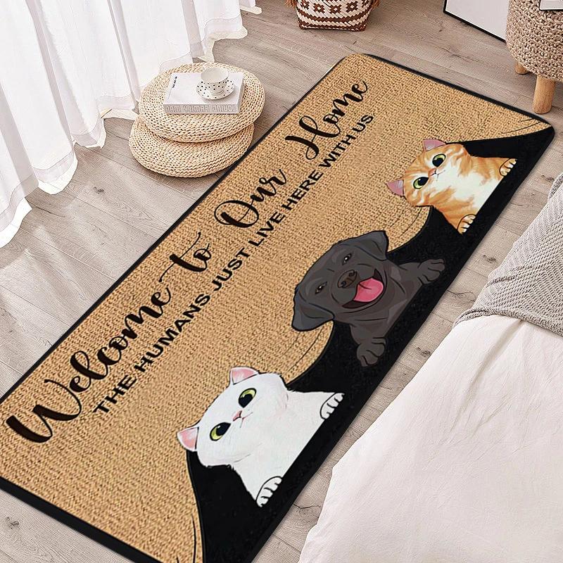Carpet for Bedroom Lovely Pet Foot Mat Cat Dog Entrance Doormat Living Room Hallway Bathroom Rug Kitchen Accessories
