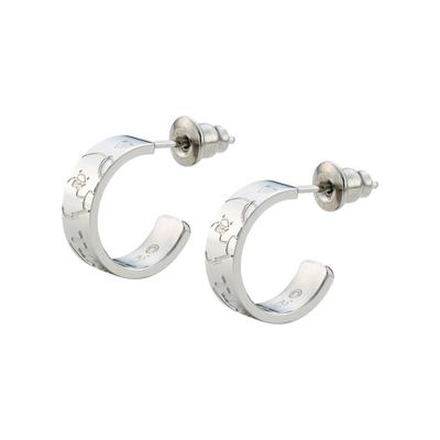 Tuxedo Sam Sanrio Charaktere Edelstahl Ohrringe Halbreif beidseitig [Weißklee] (2 Stück/für die Ohren) SAST-P009SV