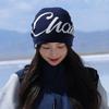Autumn Winter Hat Women's Knitted Letter Wool Hat Warm Ear Protection Hat