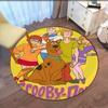 Scooby-Doo Printed Round Rug Carpet Chair Rug Area Rug Entryway Doormats,for Office Chair Living Room Bedroom Kitchen Room.