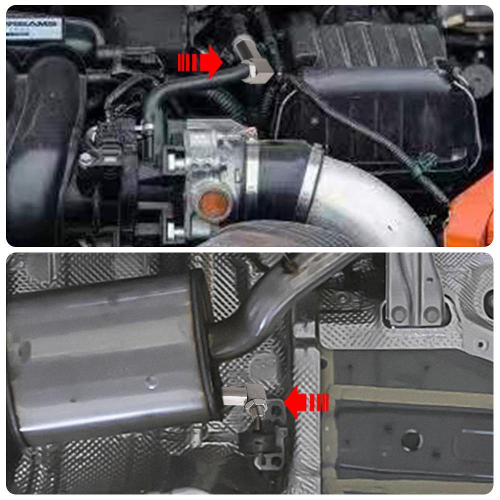 O2 Oxygen Sensor Spacer 90 Degree or 45 Degree Universal O2 Oxygen Sensor Extender O2 Bung Extension Catalytic Converter