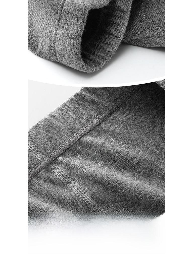 Men's Slim High-Waist Cotton Thermal Trousers - Autumn/Winter Collection