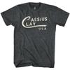 T-shirt Muhammad Ali Logo Cassius Clay Tee Gris Chiné Noir T-shirt Unisexe
