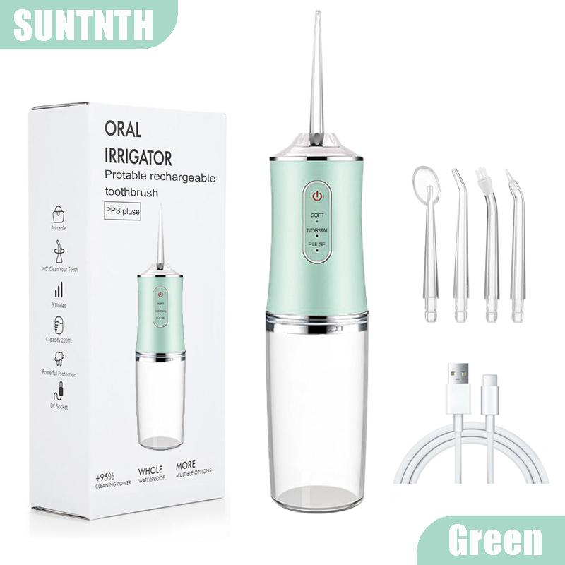 220ml Portable Dental Irrigator Sonic Electric Tooth Tartar Stain Remover - Oral Hygiene Teeth Cleaning Tool
