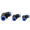 10/50Pcs PV Quick Connector Pneumatic Plug 90 Degree Elbow Plastic Quick Fitting 4mm/6mm/8mm/10mm Air Parts Pipe Push In Water Ventilation Valves 4