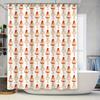 Cute Cake Girl Shower Curtain Vintage Dessert Bakery Pattern Bathroom Decor Washable Liner Waterproof Home Textile
