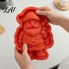 Creative DIY Home Decor Christmas Stepping Stone Mold Silicone Tree Santa Wreath Gingerbread Man Design Artistic Garden Ornament Mold Non