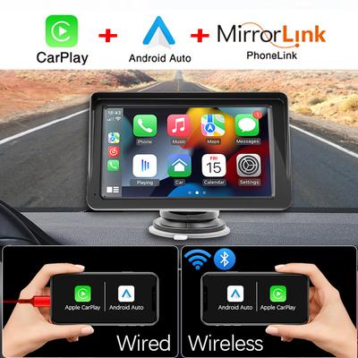 7 Inch Multimedia Player Screen WIFI Video Carplay & Android Auto & Mirror Link Support Parking Rear Camera for IOS Android
