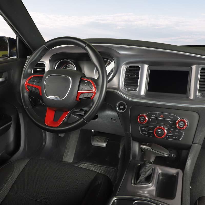 Steering Wheel Decoration shift Paddles air Conditioning Audio Switch Decorative Ring Fit For Dodge Charger For Dodge Challenger Charger