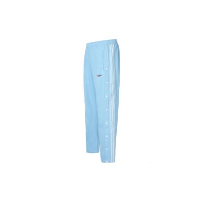 Seitlicher Knopf Solide Gerade Bein Freizeithose Herren Unterteile Blau HC9499