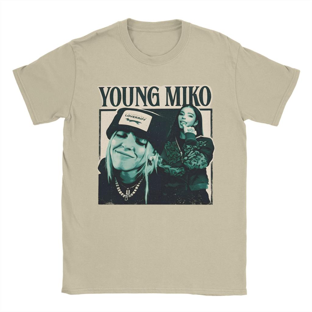 Mens Young Miko 90s Vintage T Shirts Cotton Tops Funny Short Sleeve Round Collar Tees Graphic TShirts