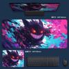 Edgy Gengar and Pikachu Battle Desk Pad Abstract Art Gaming Mouse Mat