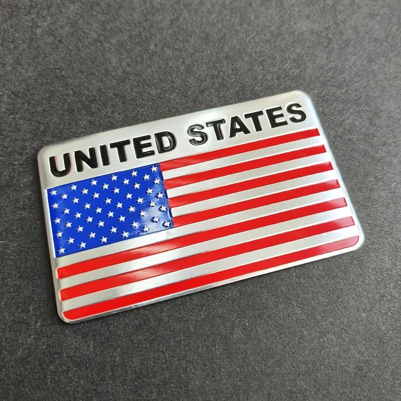 1 Stück Amerikanische Flagge Vereinigte Staaten Logo Aluminiumlegierung Autoaufkleber Motorrad Metall Autoaufkleber Karosserie Dekorationsaufkleber