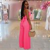 Women's Fashion Halter Strap Top & Long Pants Two-Piece Set: Casual European & American Style
