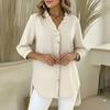 2026 European and American Foreign Trade Women's Clothing, Autumn Casual Fashion V-neck Ruffle Edge Shirt Top, New Women's Clothes