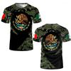 Mexican Flag National Emblem 3D Printed T-shirt For Men And Women Street Wear Oversized Short-sleeved Tees Harajuku Kids Tops