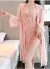 Silk Velvet Deep V Nightwear With Lace Bustier For Women Home Comfort