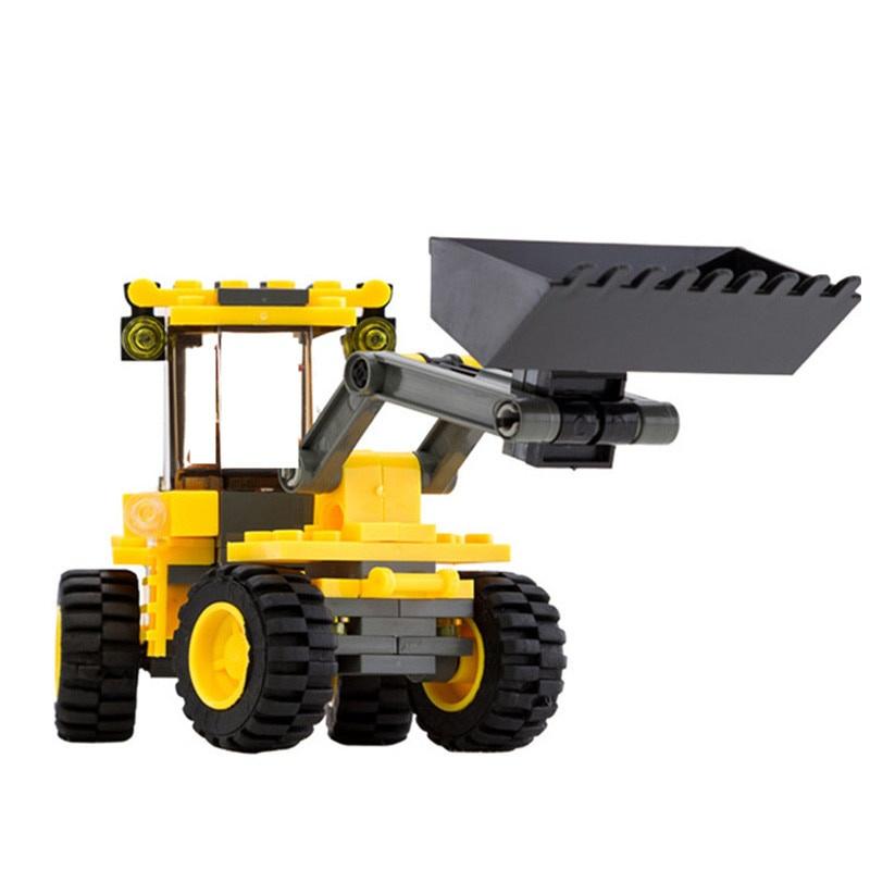 117 ks City Construction Buldozer Truck Stavebnice aut Sady Děti DIY Creator Cihly Vzdělávací hračky