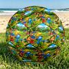 Blue Smurfs Print Size 5 Soccer Ball, PU Wear Resistant Football for Match Training and Daily Practice, Birthday Gift for Soccer Fans